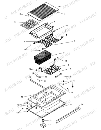 Взрыв-схема плиты (духовки) Zanussi DGF310X - Схема узла Electrical equipment